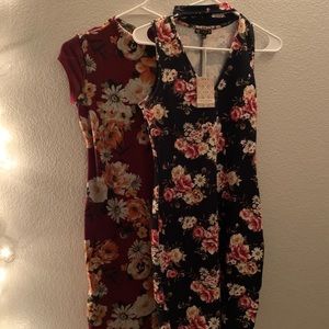 IRIS Basic Boutique Flower Print Dress